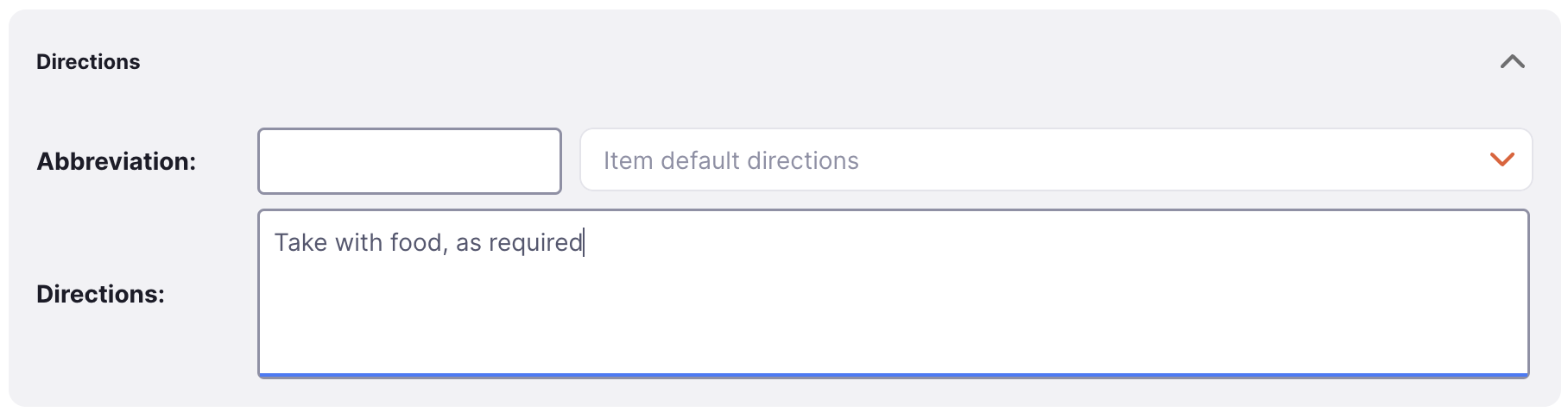 Manually entering directions