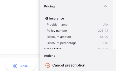 Cancel Prescription