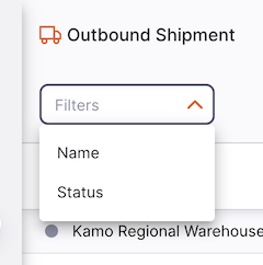 Outbound shipment filter