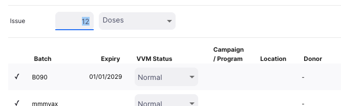 Edit VVM status
