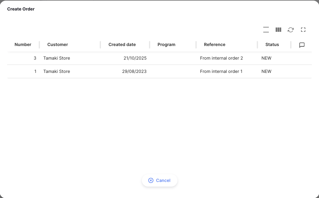 Select requisition to create from