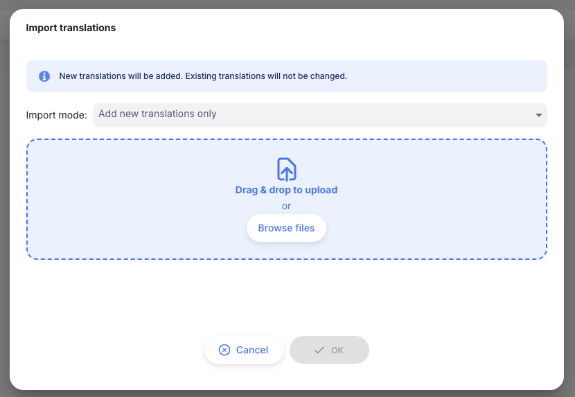 custom translations import