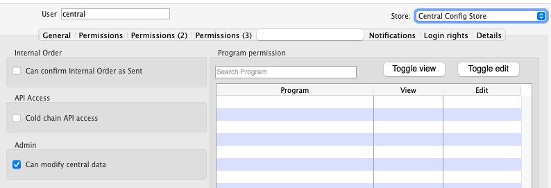 Can Modify Central Data Permission