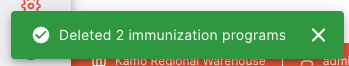 immunizations: delete success