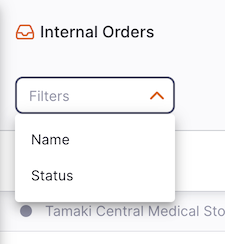 Internal Order: filter