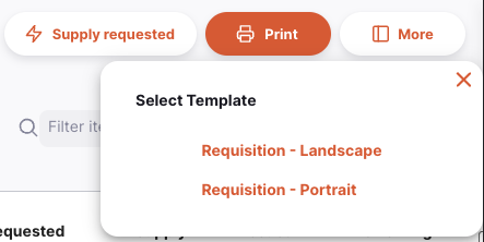 Print menu