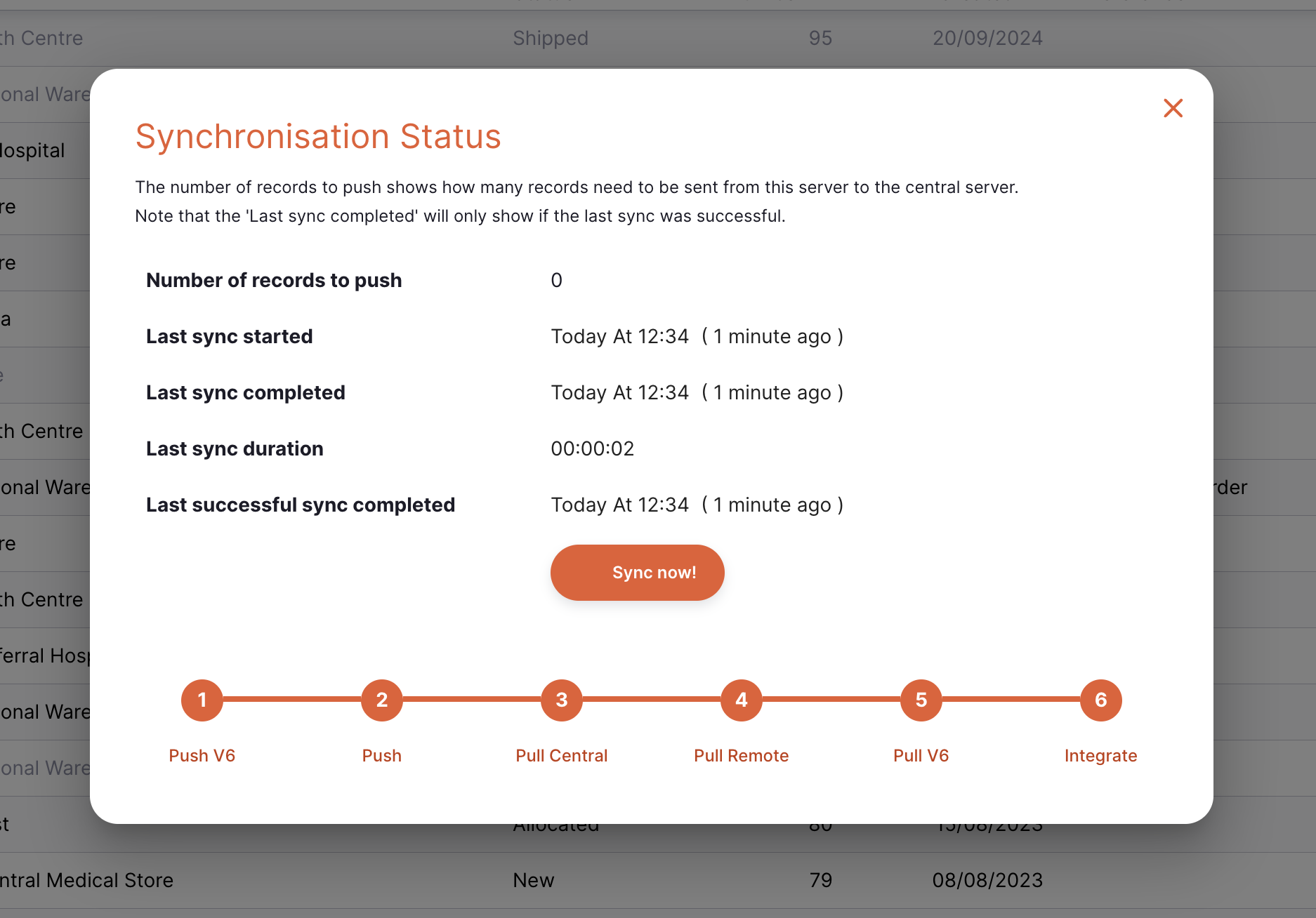 sync: status