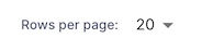Rows per page