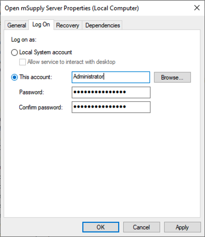 Service login