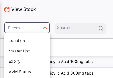 Stock: search