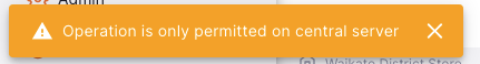 only allowed on central!
