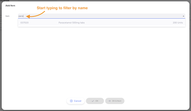 Add Item by name