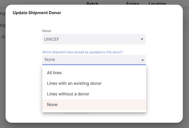 Edit donor
