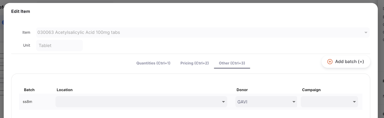 Donor per line