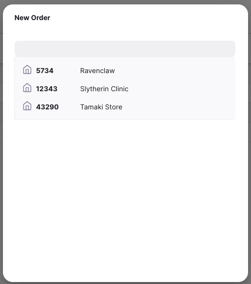 Commande Interne : sélectionner un fournisseur