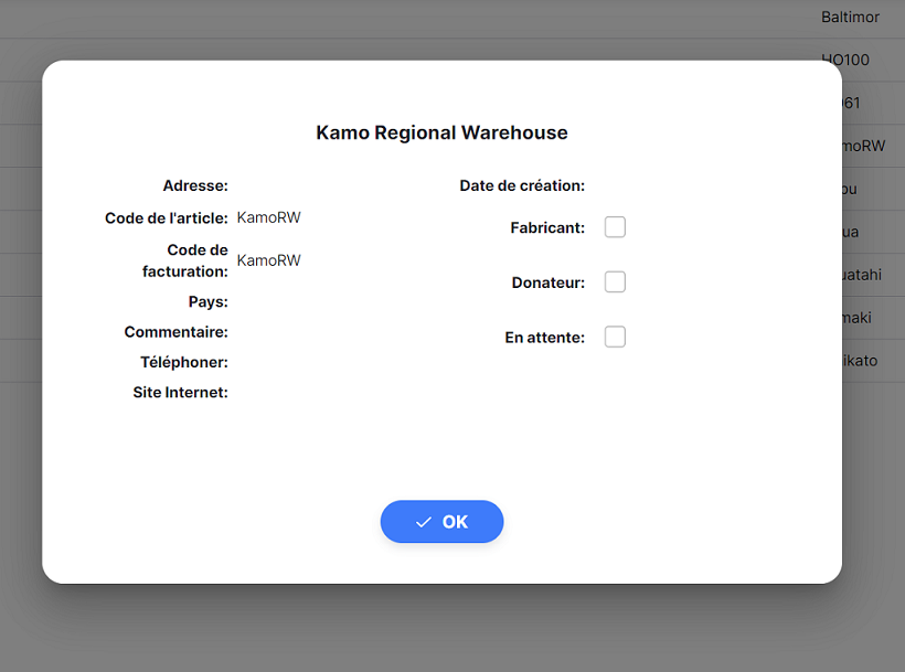 Supplier Details