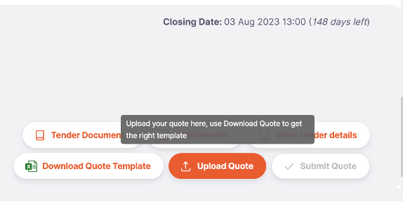 Upload Quote Button