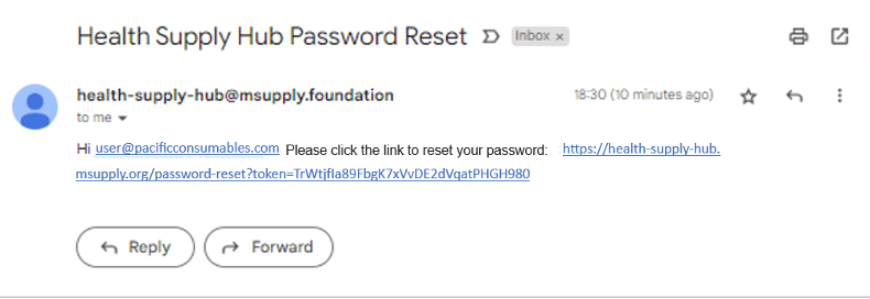 Reset Password Email