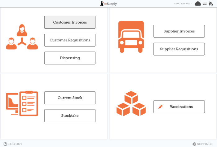 Custom invoices button on Navigator