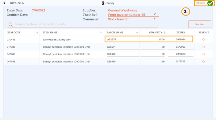 Custom invoices button on Navigator