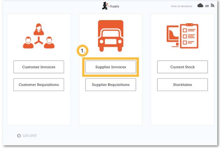 Custom invoices button on Navigator