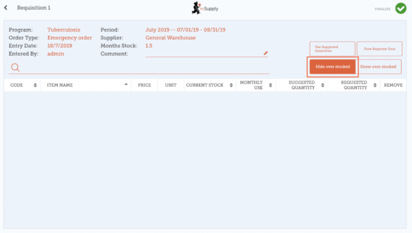 Custom invoices button on Navigator